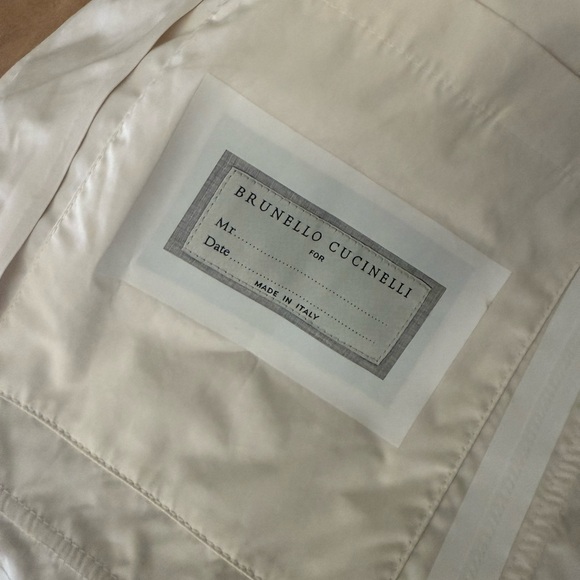 Brunello Cucinelli Mens White Nylon Jacket Sz 50/L - Picture 9 of 13